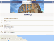 Tablet Screenshot of goldentulipvivaldihotel.com